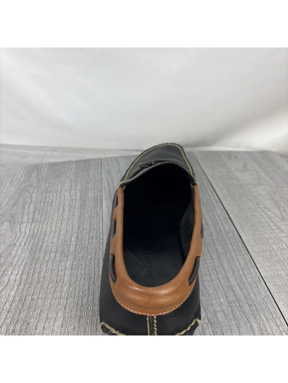 RZ Design Robert Zur Leather Loafer Boat Shoes Black Brown 10.5M